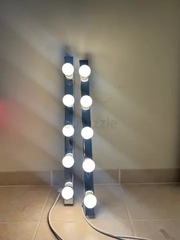 Set of 2 LED Vanity Mirror Light Bars (Hollywood Style) - Chrome