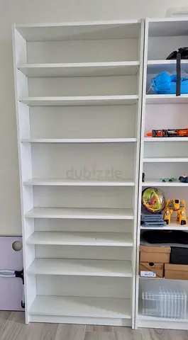 White tall bookshelf / shelving unit - sturdy, good condition Bookcase white, 80x202x28 cm