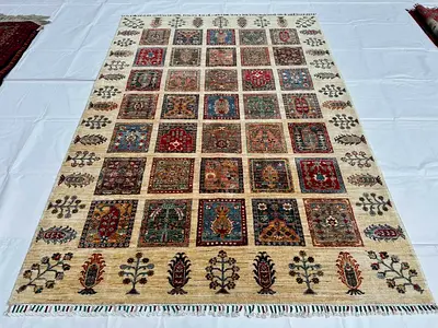 6x8 ft | 1.72 x 2.4 meters | 172x240 cm | an Amazing Four seasons design Bakhtiar Afghan Carpet
