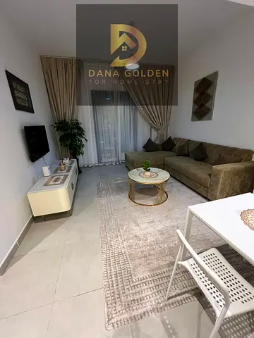 One bedroom and living room with balcony, stunning pool view, 5500 (includes internet, parking, gym, and Maryam Island pool).