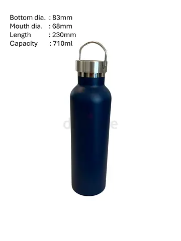 Navy Blue 710ml Stainless Steel Sports Water Bottle
