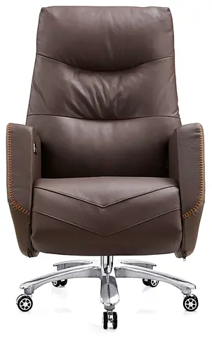 Modern Brown Leather Office Chair