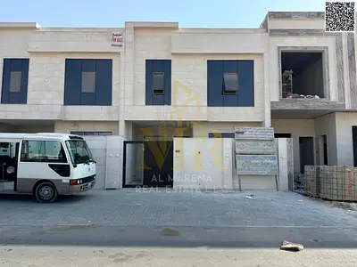 Luxury villa for sale in Al Helio 2. Elegant design featuring 5 spacious bedrooms and ultra-luxurious finishes in a strategic location in Ajman 🏡✨