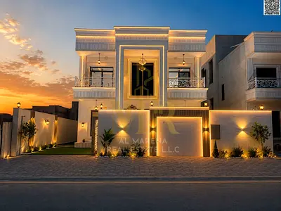 Luxury villa for sale in Al Zahia | Two floors plus roof, registration and transfer fees included | Direct from owner | Strategic location near Sheikh