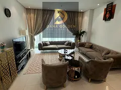 Two bedrooms and a master living room for rent, with three bathrooms and a balcony, fully furnished,
