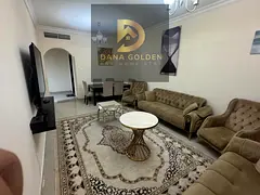 2 rooms and a maid's room / 2 halls / 3 bathrooms / furnished / Al Taawun