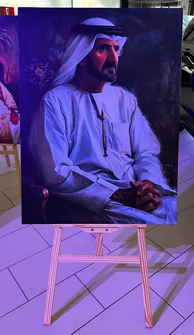 Portrait Digital Painting of Sheikh Muhammad bin Raschid Al Maktoum 70x100