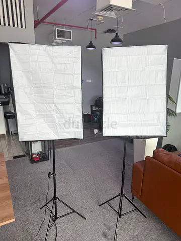 Professional Photography Softbox Lighting Kit – 2 Lights with Adjustable Stands