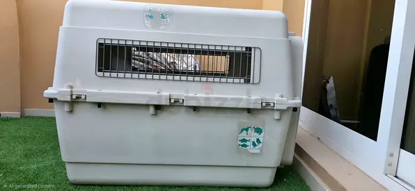 Large plastic pet carrier / travel crate - sturdy, used once and in good condition. Size 36