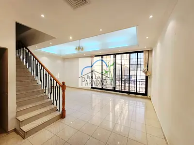 Away from fly zone/ Private Entrance 4 Bedrooms Villa/Maid Room/laundry room/fitted kitchen/ covered parking shared Swimming Pool /for Rent in Mirdif/