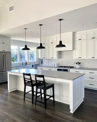Modern White Kitchen Island