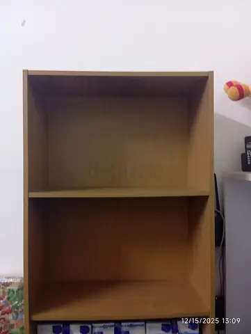 Simple 2-Shelf Wooden Storage Unit — Light Oak, Good Condition