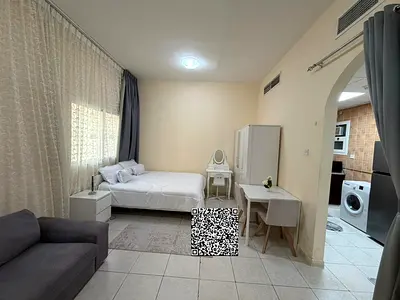 Furnished Studio for Monthly Rent – Ajman (Al Jurf) Location: Al Jurf area, opposite Ajman University. Spacious studio. Separate kitchen. Separate b