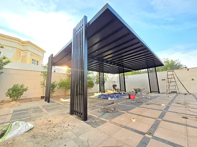 Pergola shed. Car parking