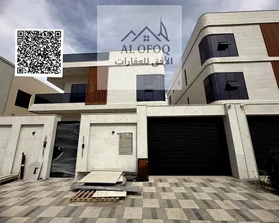Villa for sale featuring high-end finishes and a spacious area of ​​3800 Ft|7rooms with built-in wardrobes|| Central AC||Roof|| Included electricity