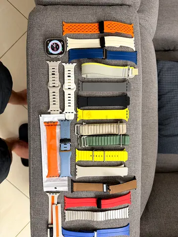 Apple watch ultra 1 with Assorted original straps + smartwatch — multiple colors and styles (used)