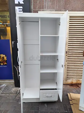 Selling New 2 Door Wardrobe with Shelves and Drawer New For Sale