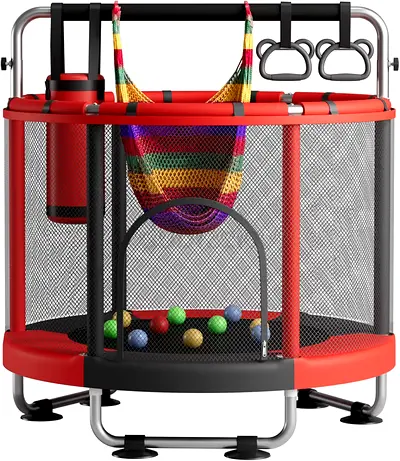 Children’s Round Trampoline with Safety Handle – Type C