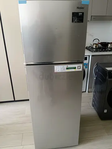 Haier Silver Top-Freezer Refrigerator - 2 Door, Good Condition
