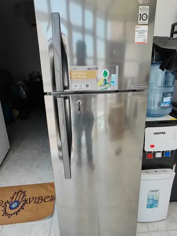 LG Top Freezer Refrigerator - Stainless Steel, 2-Door, Used