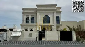 Luxury villa in Al-Aliya, two majlis (reception rooms), roof terrace, fully finished with all servic