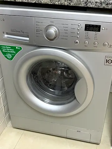 LG Front Load Washing Machine 7kg - Silver, Good Working Condition