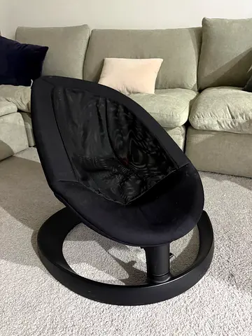 Nuna Leaf Grow Baby Bouncer - Black ( gently used )with toys bar