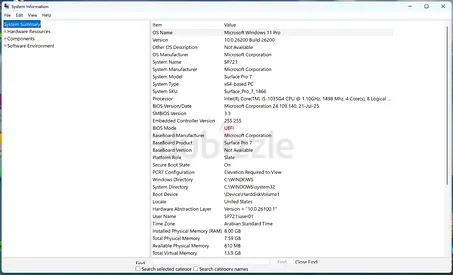 Microsoft Surface Pro 7 - Intel i5, 8GB RAM, 256GB SSD (Used)