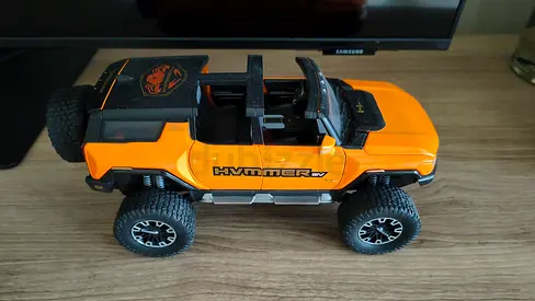 Orange Hummer EV Off-Road Toy Car
