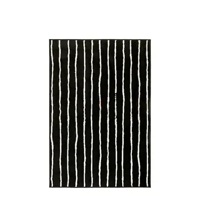 Used IKEA Low Pile Rug/Carpet, Black/White (Dry Cleaned)