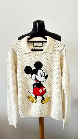 Gucci x Disney Mickey Mouse Knit Polo Sweater - Size M
