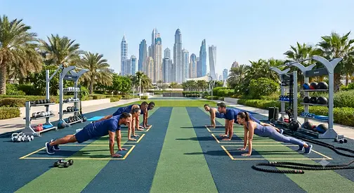 Stop dreaming, start building! Transform your body with our high-energy group sessions across Dubai