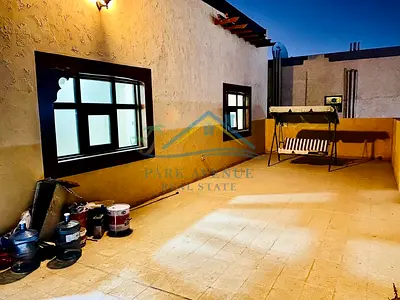 Beautiful Spacious 1BHK With Big Kitchen Private Roof Four Payments Including Water Electricity Close To Mazayed Mall
