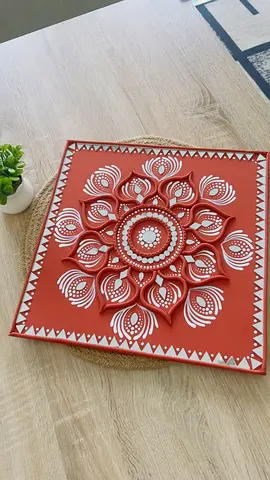 Handcrafted Terracotta-Colored Decorative Wall Art Panel