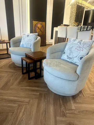 West Elm rotating chairs-2 pieces
