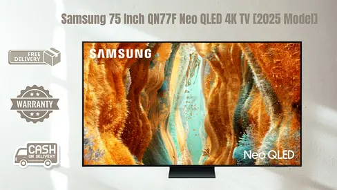 Samsung 75 Inch QN77F Neo QLED 4K TV [2025 Model]
