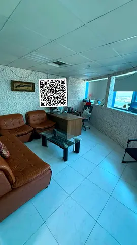 Furnished office for rent in Falcon Tower 60k yearly 4 cheques deposit 5000 check No real estate activities No electronics Contact us.................