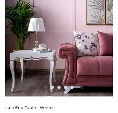 Brand new White Lale End Table - Decorative Side Table