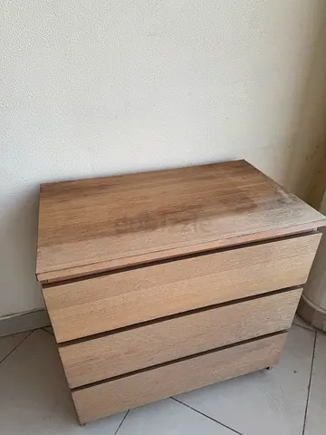 Wooden 3-Drawer Low Chest