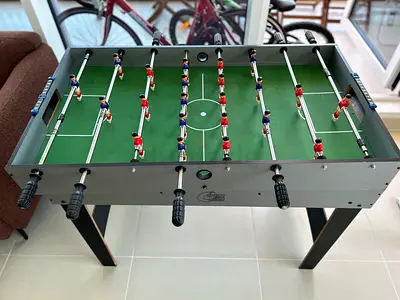 Sport fun multi-games table 3-in-1: Foosball, billiards, air hockey. Sturdy, compact, good condition