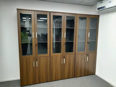 Large Office Filing Cabinets with Glass Display Doors