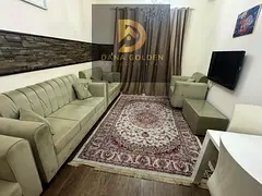 Two rooms, a hall, balcony, ,2 bathroom, furnished with hotel furniture, 4499 dirhams with internet,