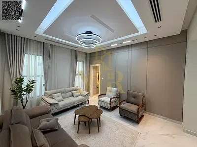 Furnished villa with all registration and ownership fees included, on the main street, ready to move in, in the most prestigious areas of Ajman, freeh