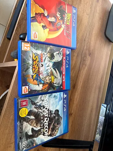 PS4 game bundle Dragon Ball, Naruto Shippuden: Ultimate Ninja Storm 4, Ghost Recon Breakpoint