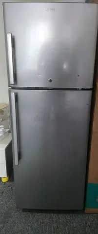Haier Silver Double-Door Refrigerator - Good Working Condition