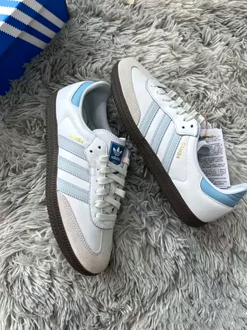Adidas Samba OG ‘White and baby blue’ Shoes unisex