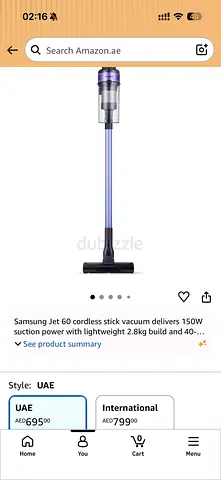 Samsung Jet 60 Cordless Stick Vacuum hoover - stronger than Dyson