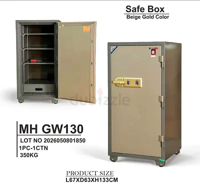 Heavy Duty Steel Safe Box MH GW130 - Beige Gold, 350kg, Large Security Safe