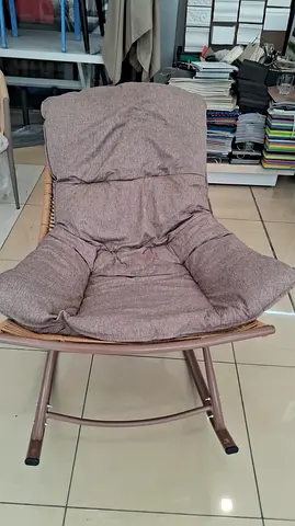 Comfortable Brown Cushioned Rocking Accent Chair - Good Condition
