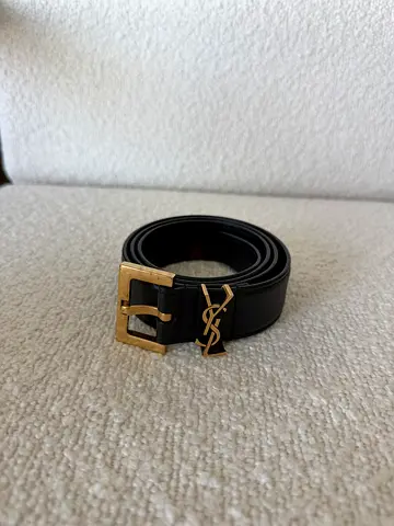 Saint Laurent black leather belt